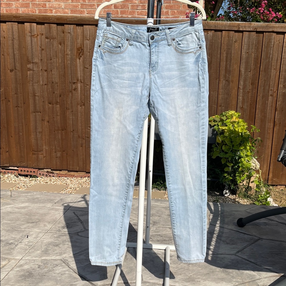Earl Jeans Women's Straight Leg Light Blue Denim